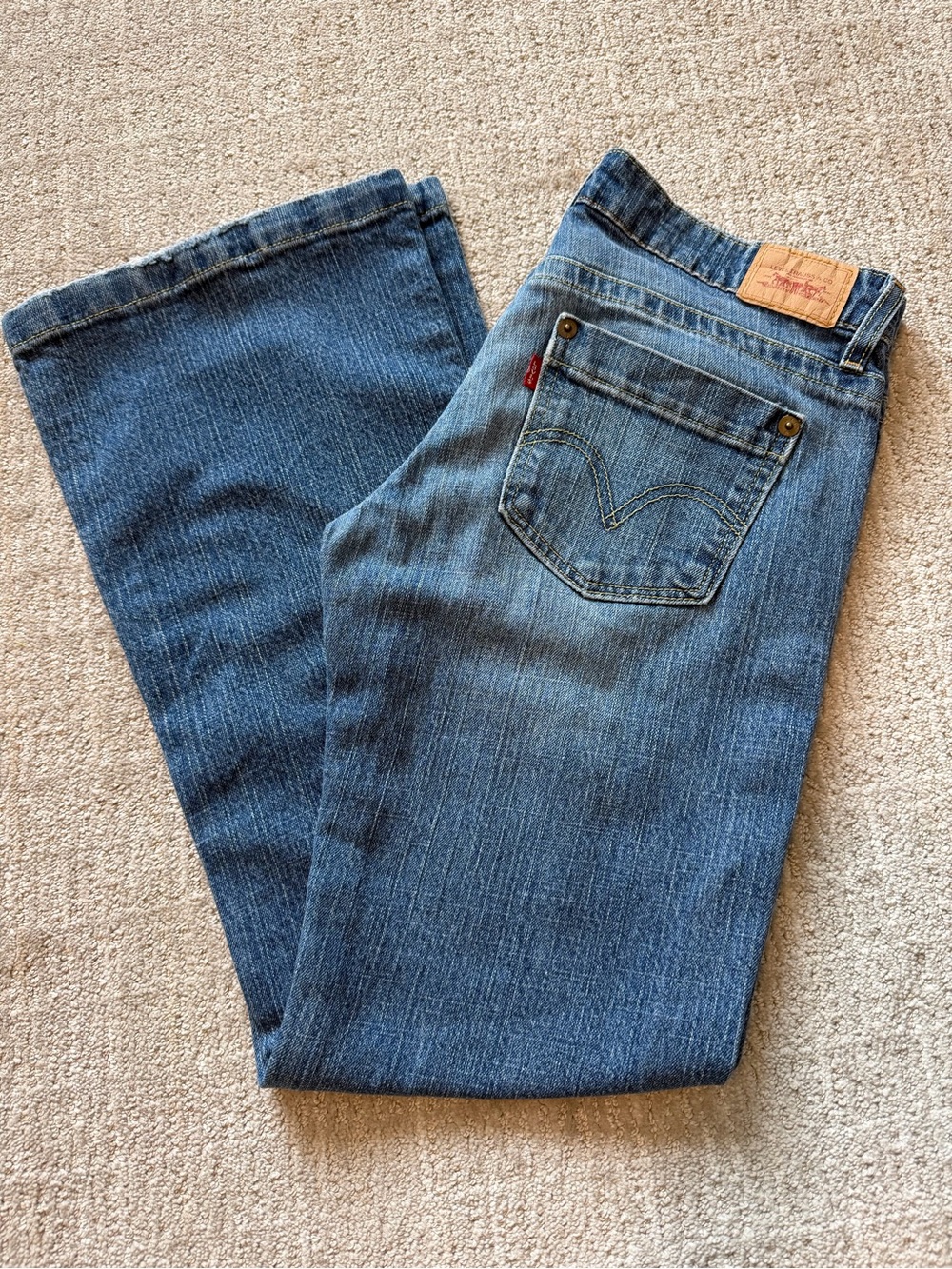 Vintage Levi’s Flare Jeans, Faded, Bootcut Jeans, Worn In, Stretch, Fall, 5